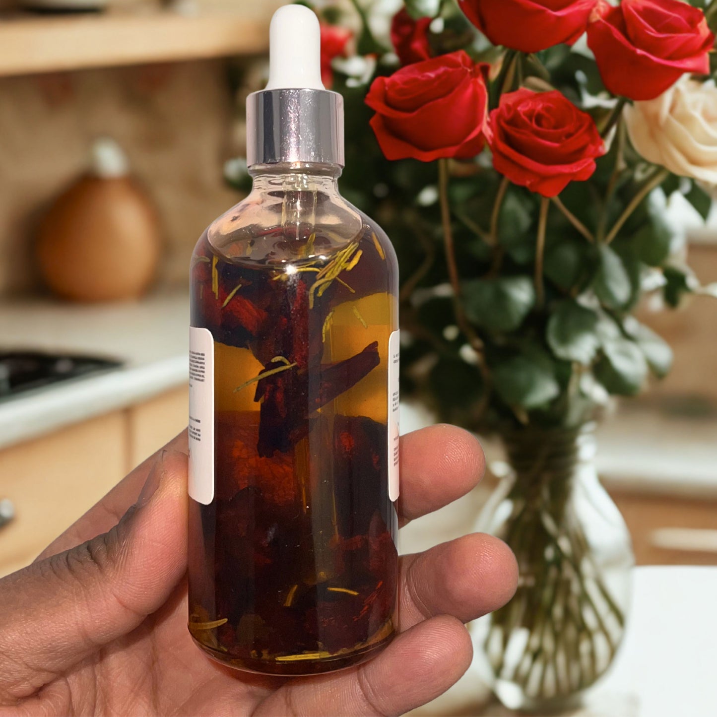 Fortifying oil with aryuvedic powders - Postpartum and hormonal drop